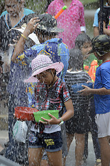 Image showing ASIA THAILAND AYUTTHAYA SONGKRAN FESTIVAL