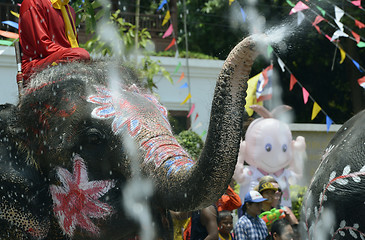 Image showing ASIA THAILAND AYUTTHAYA SONGKRAN FESTIVAL