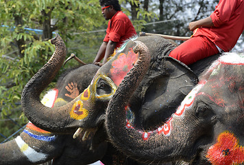 Image showing ASIA THAILAND AYUTTHAYA SONGKRAN FESTIVAL