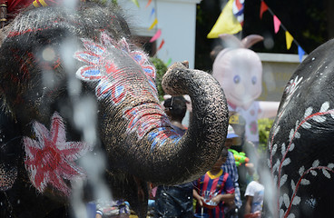 Image showing ASIA THAILAND AYUTTHAYA SONGKRAN FESTIVAL