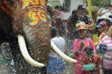 Image showing ASIA THAILAND AYUTTHAYA SONGKRAN FESTIVAL