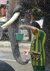 Image showing ASIA THAILAND AYUTTHAYA SONGKRAN FESTIVAL