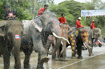 Image showing ASIA THAILAND AYUTTHAYA SONGKRAN FESTIVAL