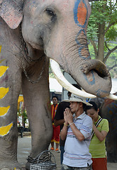 Image showing ASIA THAILAND AYUTTHAYA SONGKRAN FESTIVAL