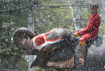 Image showing ASIA THAILAND AYUTTHAYA SONGKRAN FESTIVAL