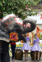Image showing ASIA THAILAND AYUTTHAYA SONGKRAN FESTIVAL