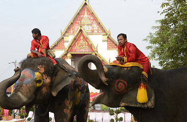 Image showing ASIA THAILAND AYUTTHAYA SONGKRAN FESTIVAL