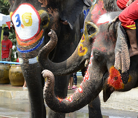 Image showing ASIA THAILAND AYUTTHAYA SONGKRAN FESTIVAL