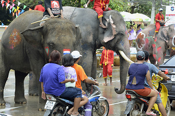 Image showing ASIA THAILAND AYUTTHAYA SONGKRAN FESTIVAL