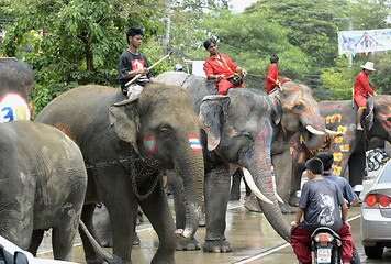 Image showing ASIA THAILAND AYUTTHAYA SONGKRAN FESTIVAL