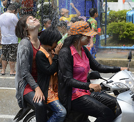 Image showing ASIA THAILAND AYUTTHAYA SONGKRAN FESTIVAL