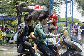 Image showing ASIA THAILAND AYUTTHAYA SONGKRAN FESTIVAL