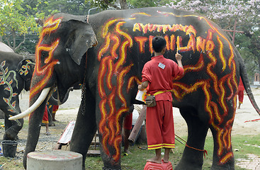 Image showing ASIA THAILAND AYUTTHAYA SONGKRAN FESTIVAL