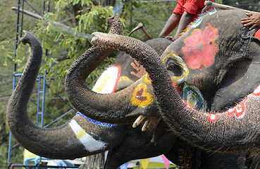 Image showing ASIA THAILAND AYUTTHAYA SONGKRAN FESTIVAL