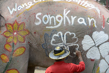 Image showing ASIA THAILAND AYUTTHAYA SONGKRAN FESTIVAL