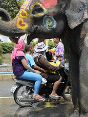 Image showing ASIA THAILAND AYUTTHAYA SONGKRAN FESTIVAL