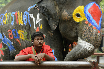 Image showing ASIA THAILAND AYUTTHAYA SONGKRAN FESTIVAL