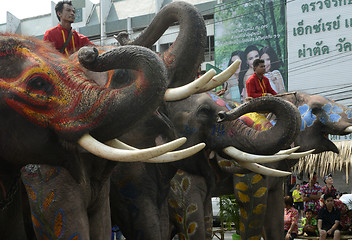 Image showing ASIA THAILAND AYUTTHAYA SONGKRAN FESTIVAL