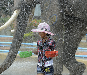 Image showing ASIA THAILAND AYUTTHAYA SONGKRAN FESTIVAL