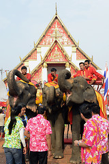 Image showing ASIA THAILAND AYUTTHAYA SONGKRAN FESTIVAL