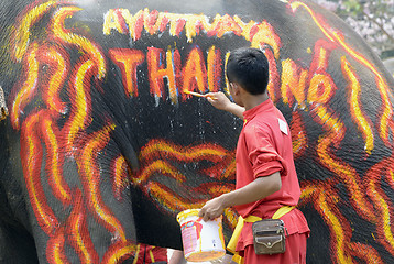 Image showing ASIA THAILAND AYUTTHAYA SONGKRAN FESTIVAL