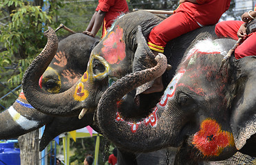 Image showing ASIA THAILAND AYUTTHAYA SONGKRAN FESTIVAL