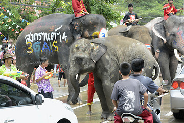 Image showing ASIA THAILAND AYUTTHAYA SONGKRAN FESTIVAL