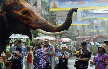 Image showing ASIA THAILAND AYUTTHAYA SONGKRAN FESTIVAL