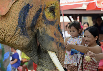 Image showing ASIA THAILAND AYUTTHAYA SONGKRAN FESTIVAL