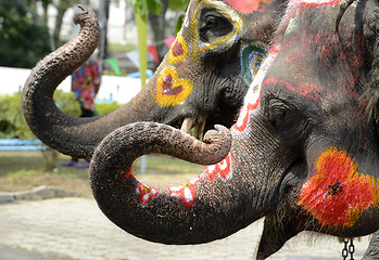 Image showing ASIA THAILAND AYUTTHAYA SONGKRAN FESTIVAL