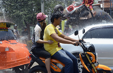 Image showing ASIA THAILAND AYUTTHAYA SONGKRAN FESTIVAL