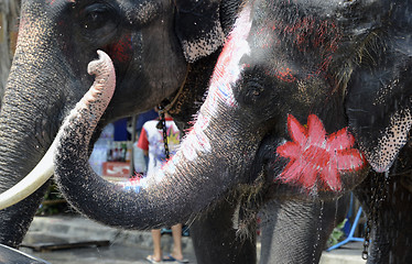 Image showing ASIA THAILAND AYUTTHAYA SONGKRAN FESTIVAL