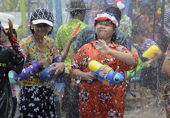 Image showing ASIA THAILAND AYUTTHAYA SONGKRAN FESTIVAL