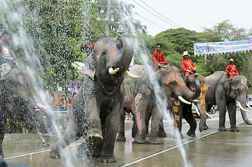 Image showing ASIA THAILAND AYUTTHAYA SONGKRAN FESTIVAL