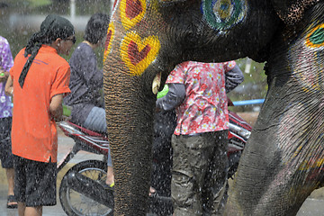 Image showing ASIA THAILAND AYUTTHAYA SONGKRAN FESTIVAL