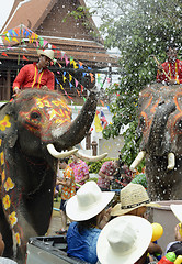 Image showing ASIA THAILAND AYUTTHAYA SONGKRAN FESTIVAL