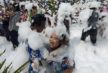 Image showing ASIA THAILAND AYUTTHAYA SONGKRAN FESTIVAL