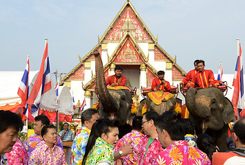 Image showing ASIA THAILAND AYUTTHAYA SONGKRAN FESTIVAL