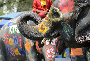 Image showing ASIA THAILAND AYUTTHAYA SONGKRAN FESTIVAL