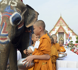 Image showing ASIA THAILAND AYUTTHAYA SONGKRAN FESTIVAL