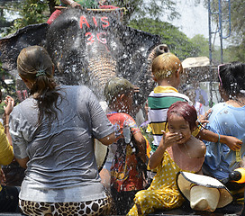 Image showing ASIA THAILAND AYUTTHAYA SONGKRAN FESTIVAL