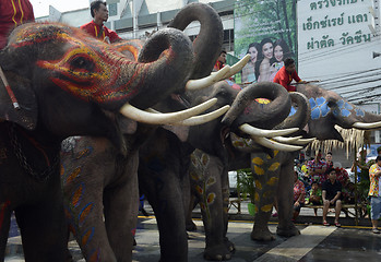 Image showing ASIA THAILAND AYUTTHAYA SONGKRAN FESTIVAL