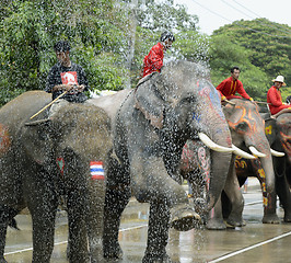 Image showing ASIA THAILAND AYUTTHAYA SONGKRAN FESTIVAL