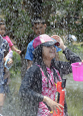 Image showing ASIA THAILAND AYUTTHAYA SONGKRAN FESTIVAL