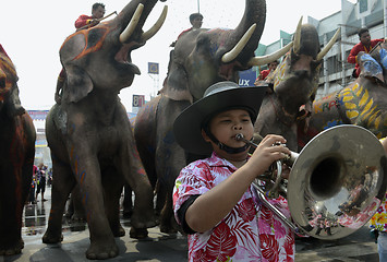 Image showing ASIA THAILAND AYUTTHAYA SONGKRAN FESTIVAL