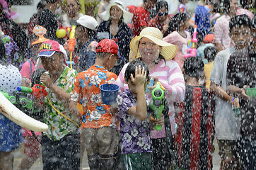 Image showing ASIA THAILAND AYUTTHAYA SONGKRAN FESTIVAL