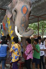 Image showing ASIA THAILAND AYUTTHAYA SONGKRAN FESTIVAL