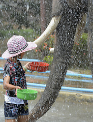 Image showing ASIA THAILAND AYUTTHAYA SONGKRAN FESTIVAL