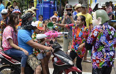 Image showing ASIA THAILAND AYUTTHAYA SONGKRAN FESTIVAL