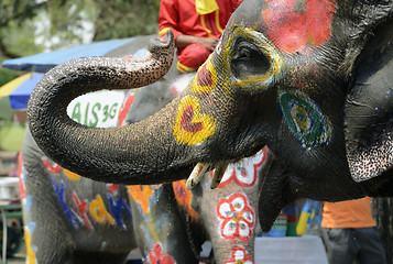 Image showing ASIA THAILAND AYUTTHAYA SONGKRAN FESTIVAL